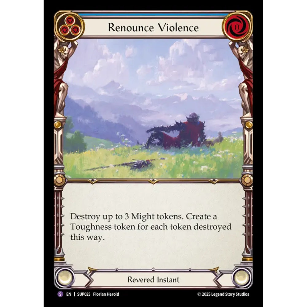 Renounce Violence SUP025 Super-Rare Flesh & Blood Trading Card Game Super Slam in Regular Art
