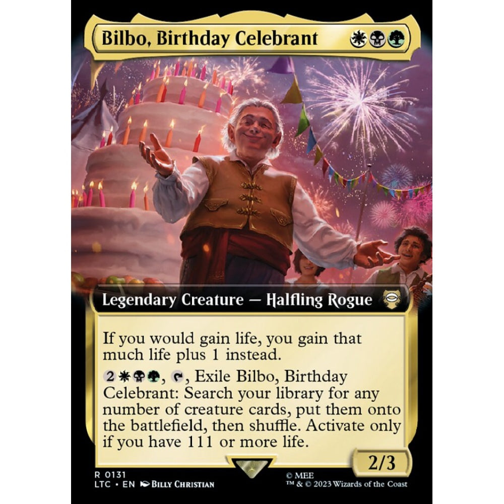 Bilbo, Birthday Celebrant, rare, 131, Magic the Gathering, Tales of Middle-earth Commander