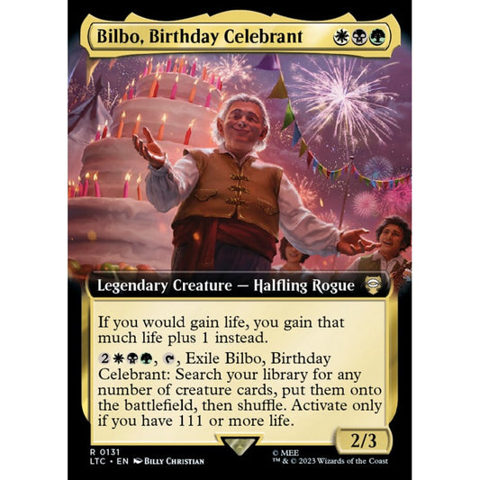 Bilbo, Birthday Celebrant, rare, 131, Magic the Gathering, Tales of Middle-earth Commander