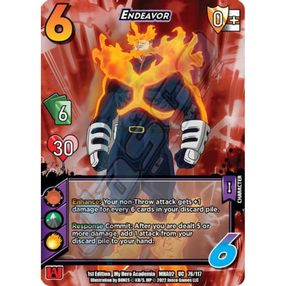 Endeavor, 76/117, UC, UniVersus, MHA02 Crimson Rampage
