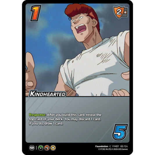 Kindhearted, 88/154, C, UniVersus, Yu Yu Hakusho: Dark Tournament
