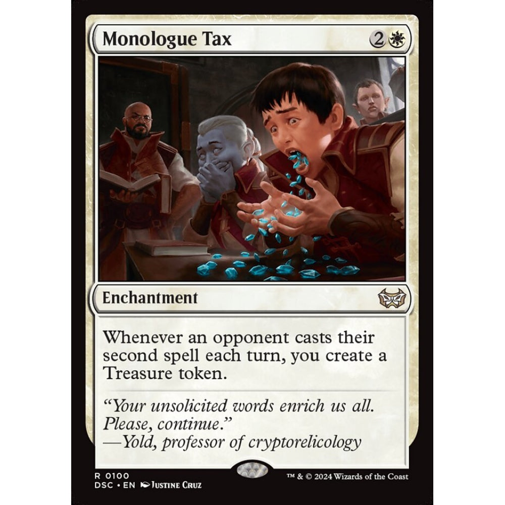 Monologue Tax, 100, rare, Magic: The Gathering, Duskmourn: House of Horror