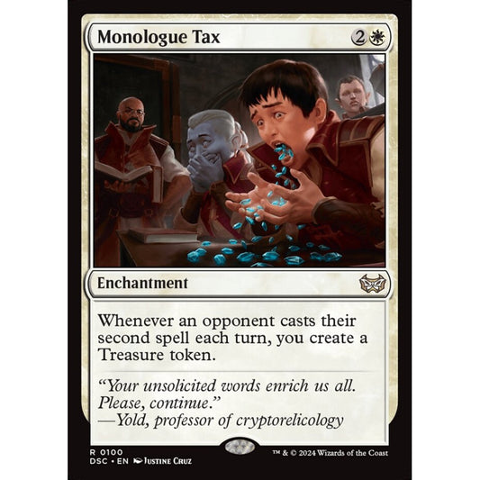 Monologue Tax, 100, rare, Magic: The Gathering, Duskmourn: House of Horror