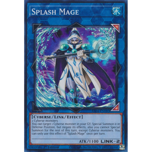 Splash Mage RA04-EN080 Ultra Ultra Rare Yu-Gi-Oh Quarter Century Stampede in Art