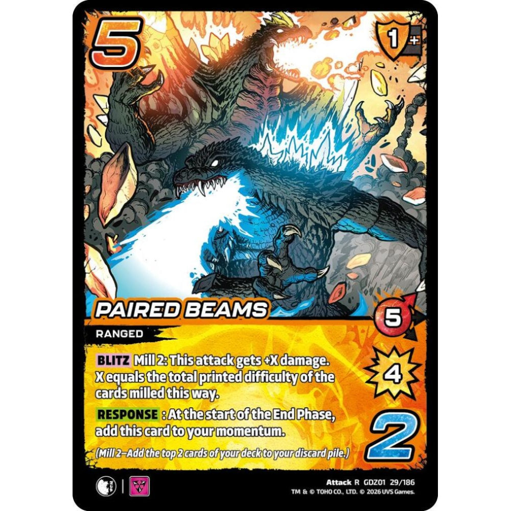 Paired Beams GDZ01 29/186 GDZ01 Universus Godzilla: Reign of Kaiju Attack R