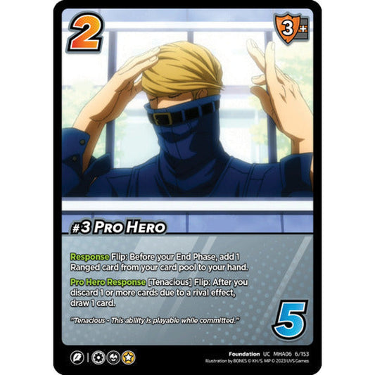 #3 Pro Hero, 6/153, UC, UniVersus, MHA06 Jet Burn
