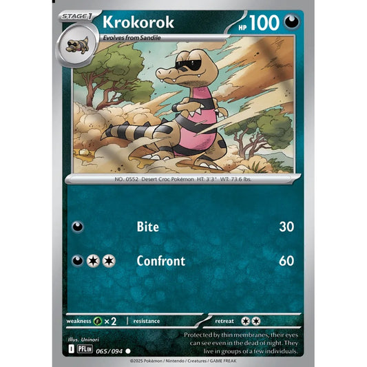 Krokorok Common 065/094 Pokemon Card Game Phantasmal Flames