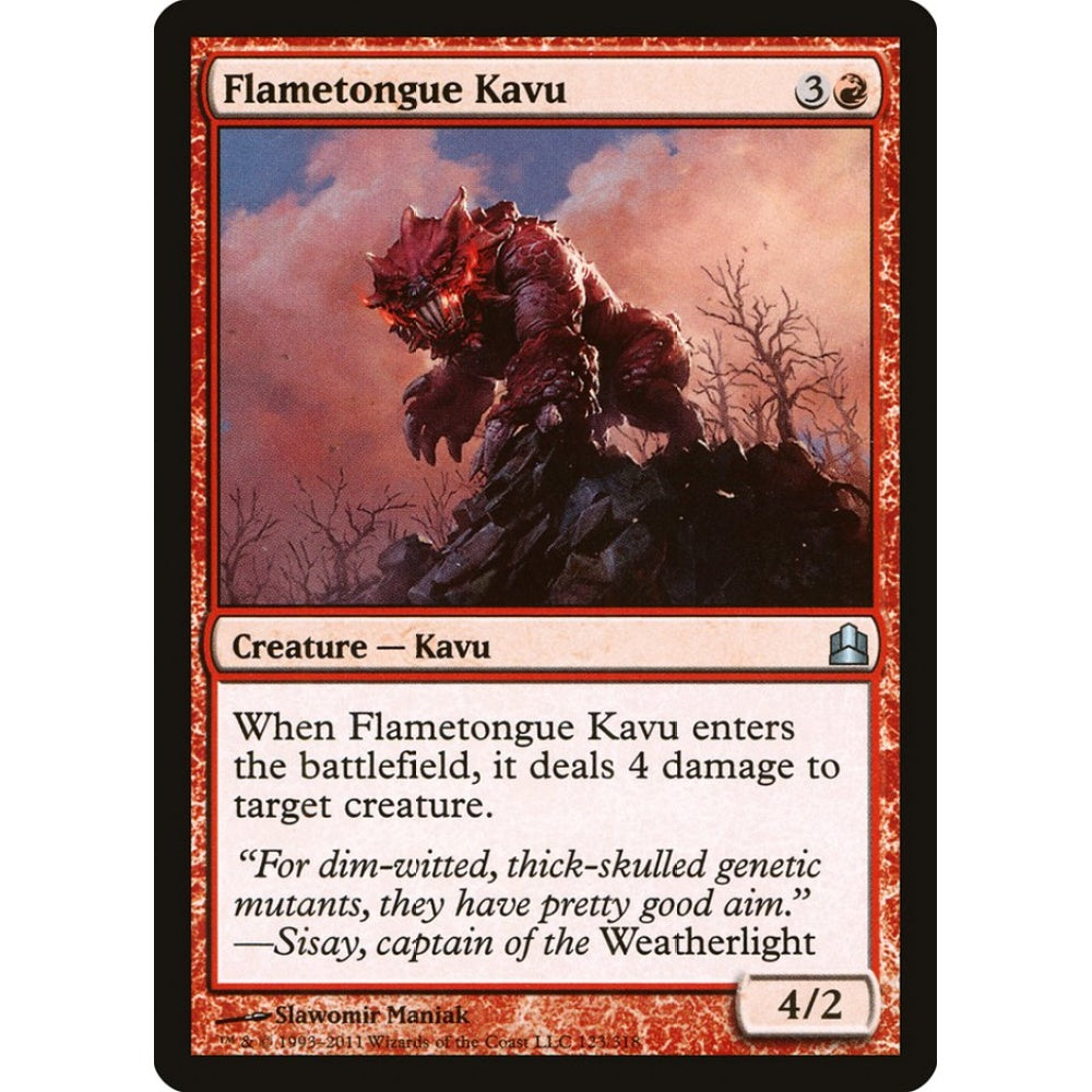 Flametongue Kavu uncommon 123 Magic the Gathering Commander 2011