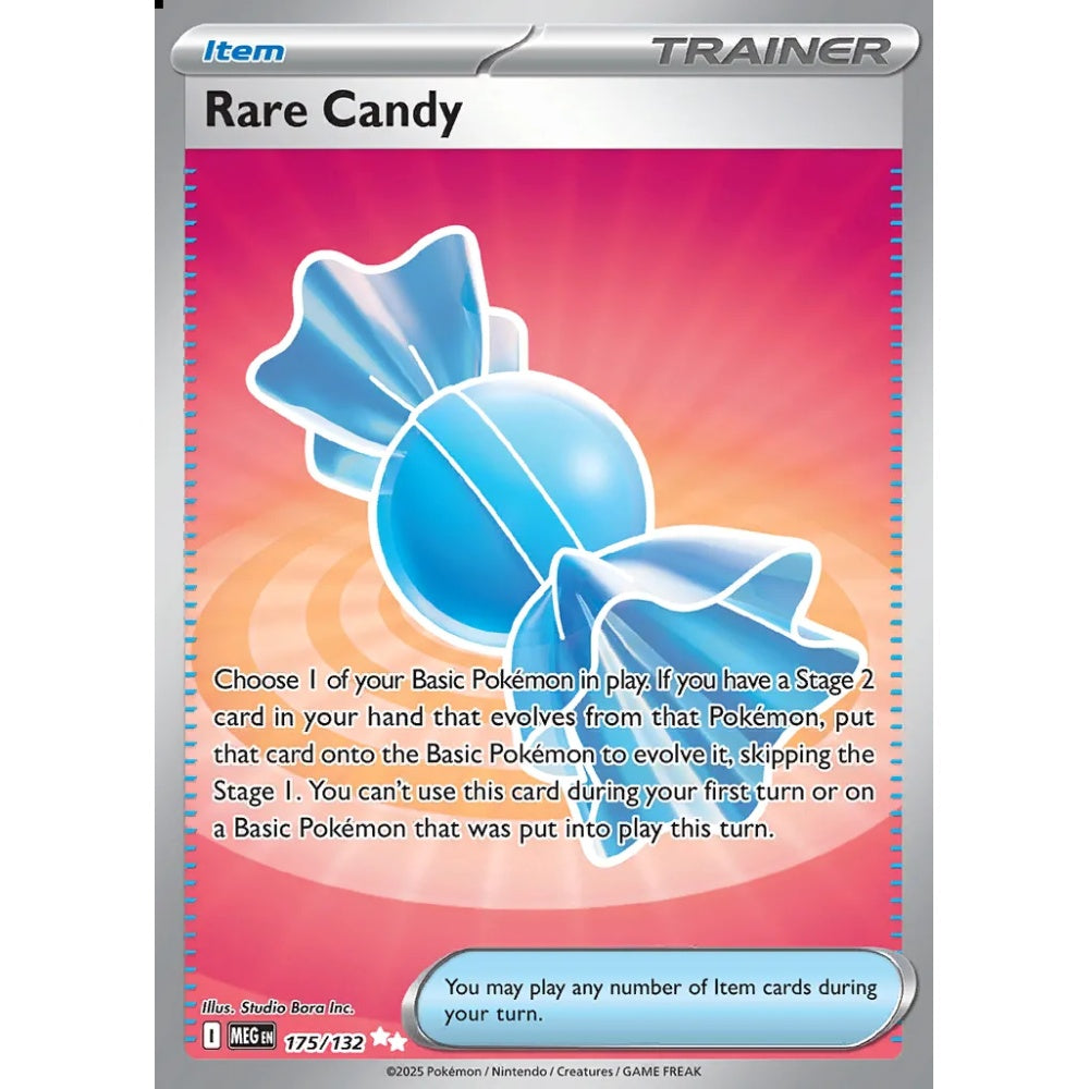 Rare Candy Ultra Rare 175/132 Pokemon Card Game Mega Evolution