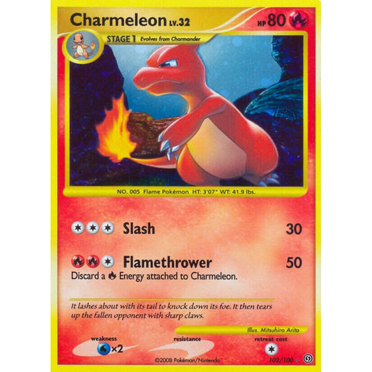 Charmeleon Rare Secret 102/100 Pokemon Card Game Stormfront