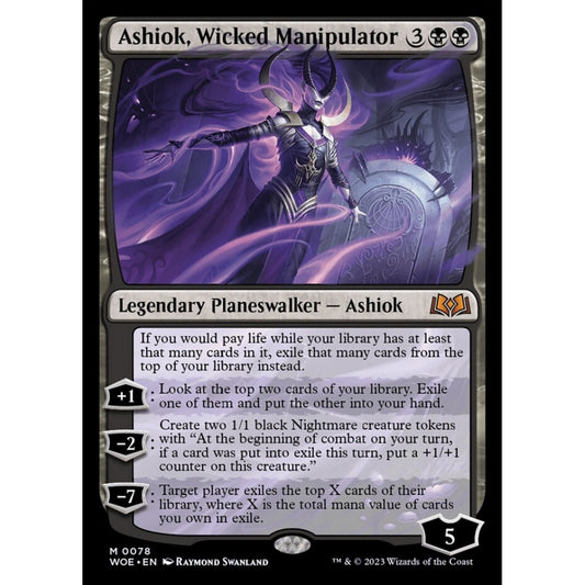 Ashiok, Wicked Manipulator, mythic, 78, Magic the Gathering, Wilds of Eldraine