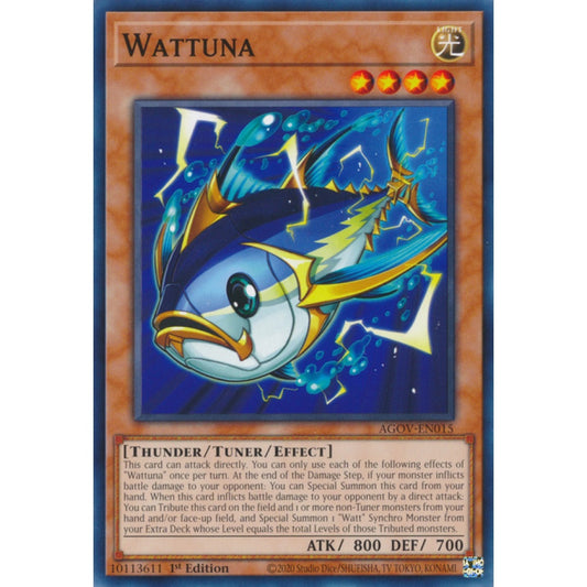 Wattuna AGOV-EN015 Common Common Yu-Gi-Oh Age of Overlord in Art