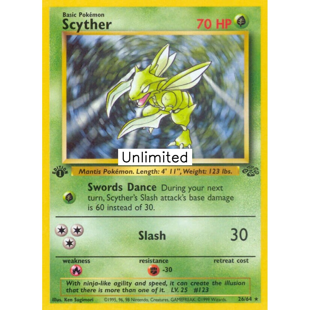 Scyther Rare 26/64 Pokemon Card Game Jungle
