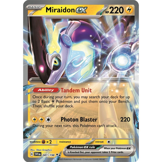 Miraidon ex Double Rare 081/198 Pokemon Card Game Scarlet & Violet