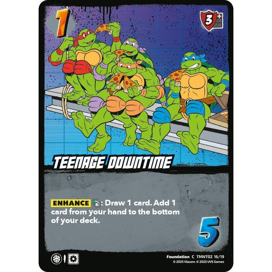 Teenage Downtime 16/19 TMNT02 Universus Teenage Mutant Ninja Turtles Starter Deck Foundation C