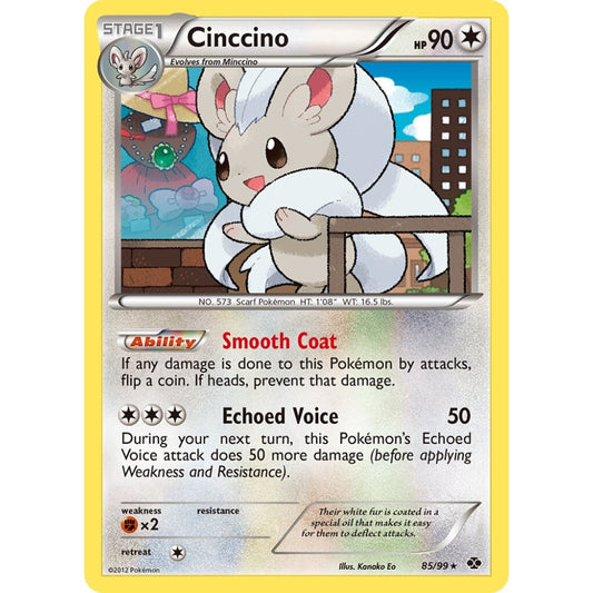 Cinccino Rare Holo 85/99 Pokemon Card Game Next Destinies