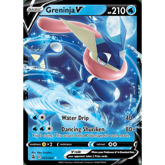 Greninja V Double Rare 073/264 Pokemon Card Game Fusion Strike