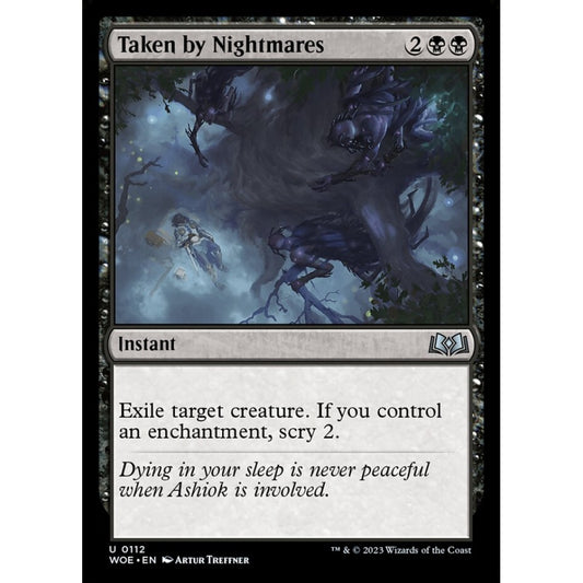 Taken by Nightmares, uncommon, 112, Magic the Gathering, Wilds of Eldraine