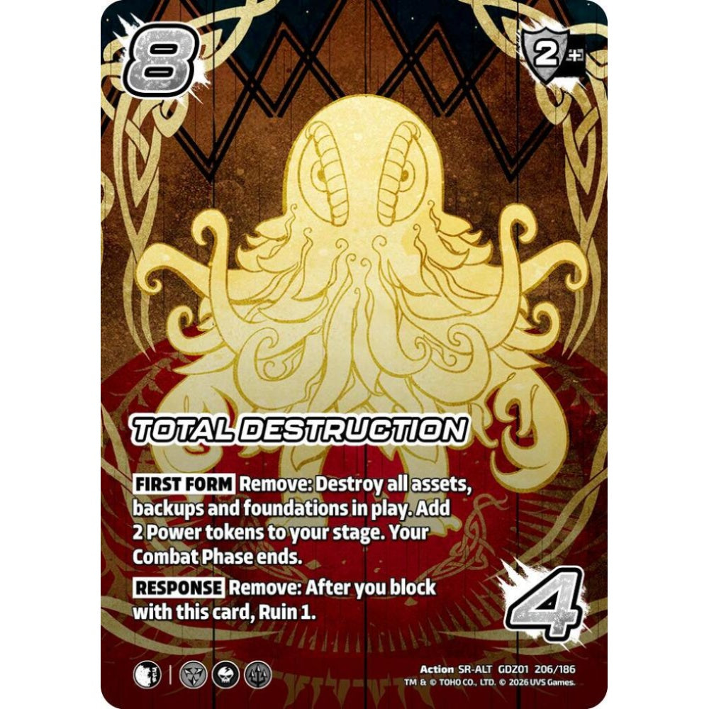 Total Destruction  GDZ01 206/186 GDZ01 Universus Godzilla: Reign of Kaiju Action SR-ALT