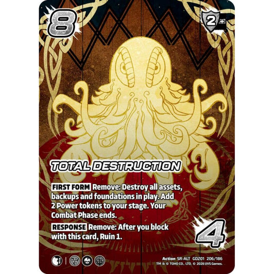 Total Destruction  GDZ01 206/186 GDZ01 Universus Godzilla: Reign of Kaiju Action SR-ALT