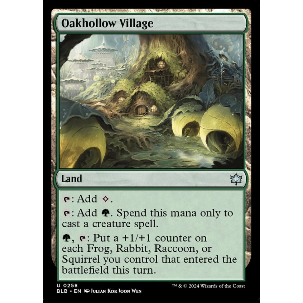 Oakhollow Village, 258, uncommon, Magic: The Gathering, Bloomburrow