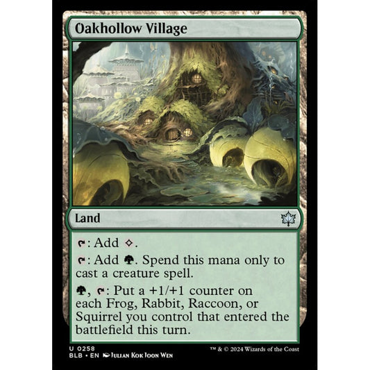 Oakhollow Village, 258, uncommon, Magic: The Gathering, Bloomburrow