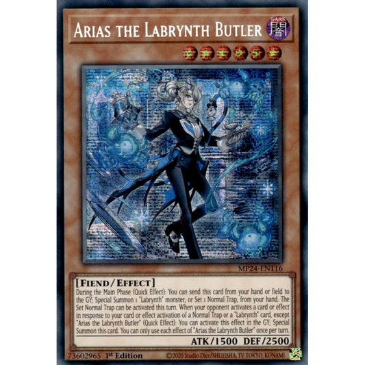 Arias the Labrynth Butler MP24-EN116 Prismatic Prismatic Secret Rare Yu-Gi-Oh 25th Anniversary Tin: Dueling Mirrors in Art