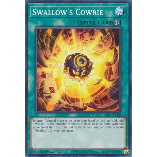 Swallow's Cowrie PHNI-EN088 Common Common Yu-Gi-Oh Phantom Nightmare in Art