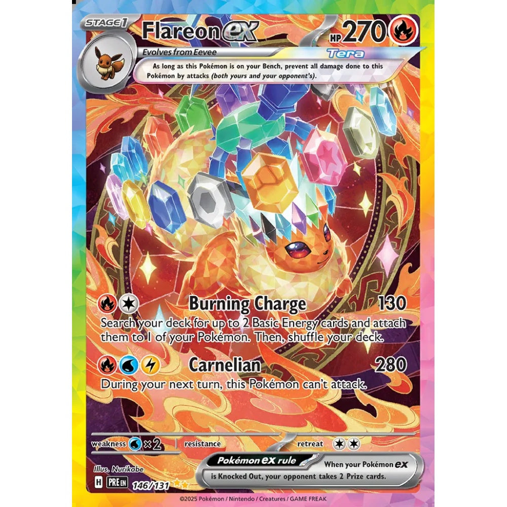 Flareon ex Special Illustration Rare 146/131 Pokemon Card Game Prismatic Evolutions