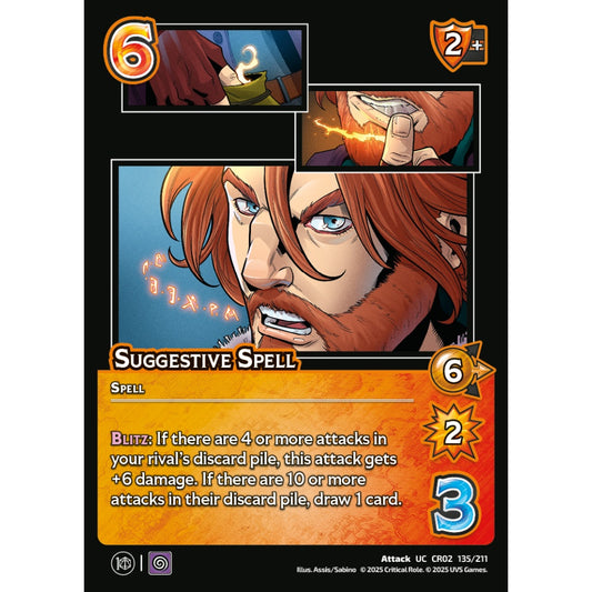 Suggestive Spell, 135/211, CR02, Universus, Critical Role: Heroes Of Exandria, Attack, UC