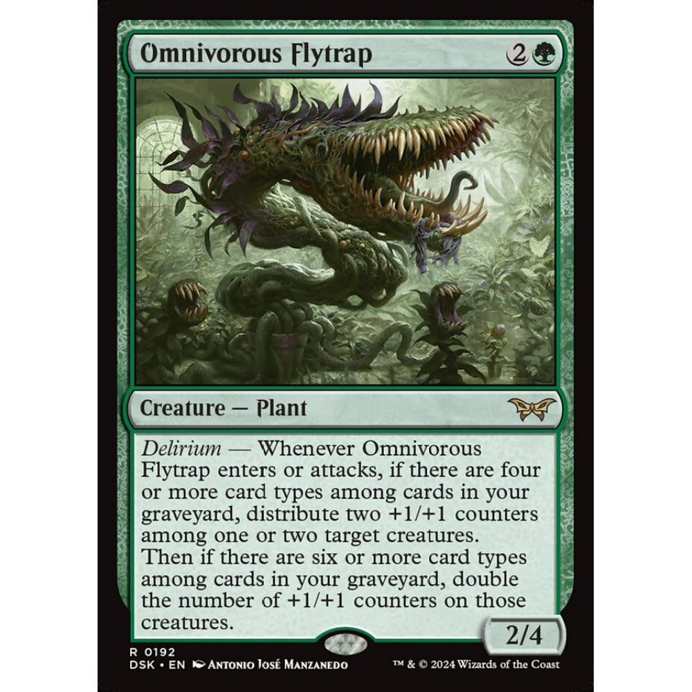 Omnivorous Flytrap, 192, rare, Magic: The Gathering, Duskmourn: House of Horror