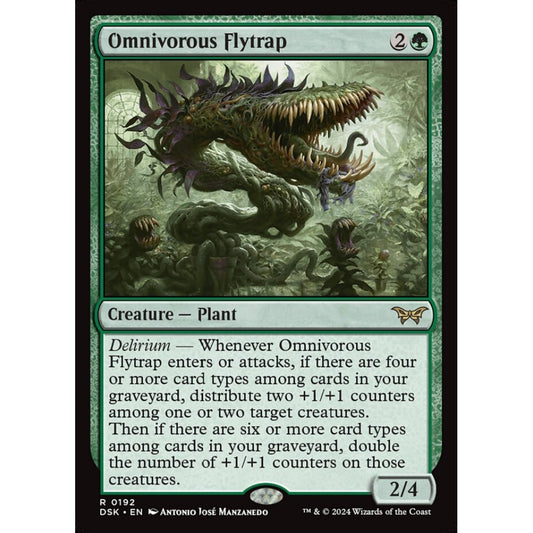 Omnivorous Flytrap, 192, rare, Magic: The Gathering, Duskmourn: House of Horror