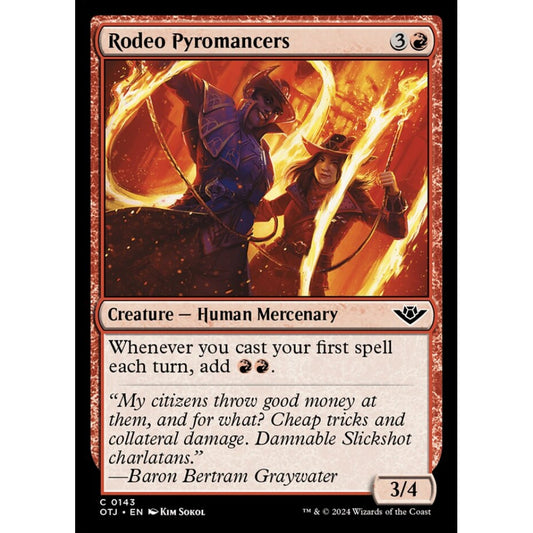 Rodeo Pyromancers, 143, common, Magic: The Gathering, Outlaws of Thunder Junction