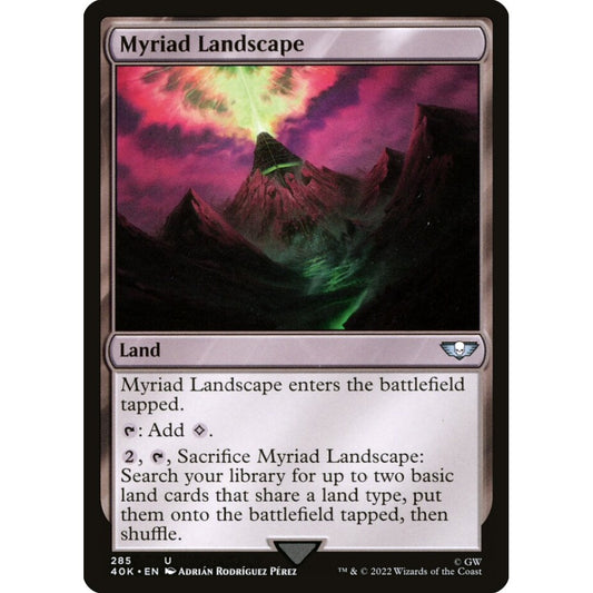 Myriad Landscape uncommon 285 Magic the Gathering Warhammer 40,000 Commander