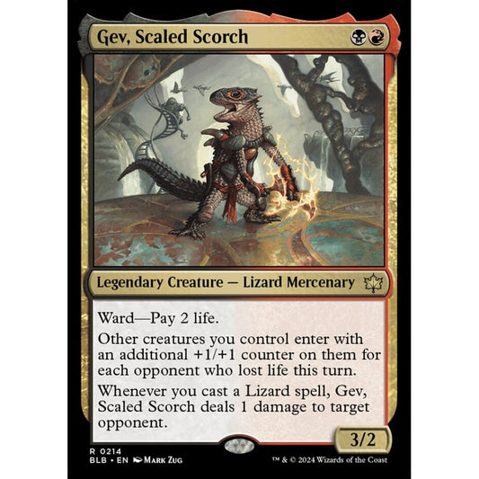 Gev, Scaled Scorch, 214, rare, Magic: The Gathering, Bloomburrow