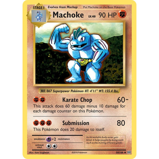Machoke Uncommon 58/108 Pokemon Card Game Evolutions
