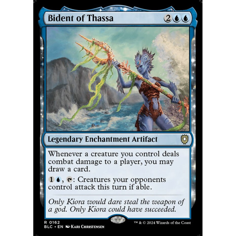 Bident of Thassa, 162, rare, Magic: The Gathering, Bloomburrow