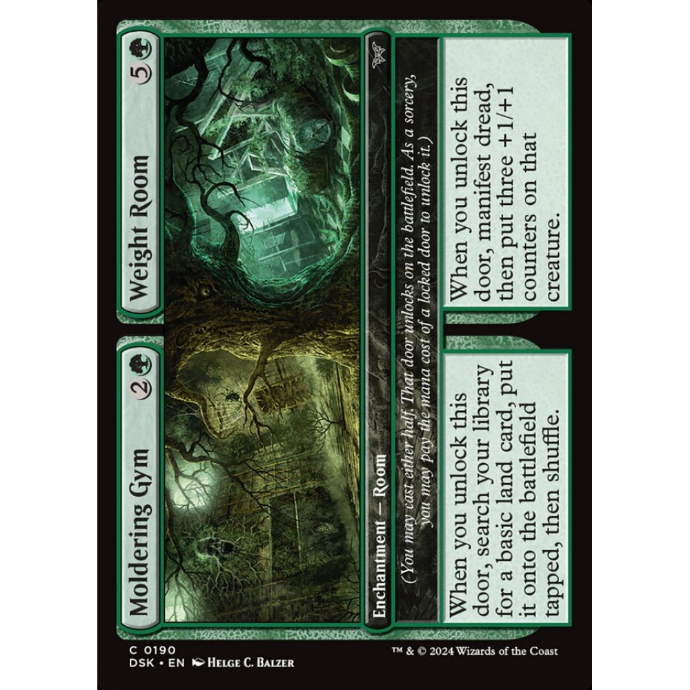 Moldering Gym // Weight Room, 190, common, Magic: The Gathering, Duskmourn: House of Horror