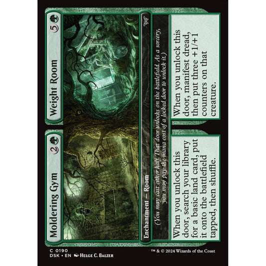 Moldering Gym // Weight Room, 190, common, Magic: The Gathering, Duskmourn: House of Horror