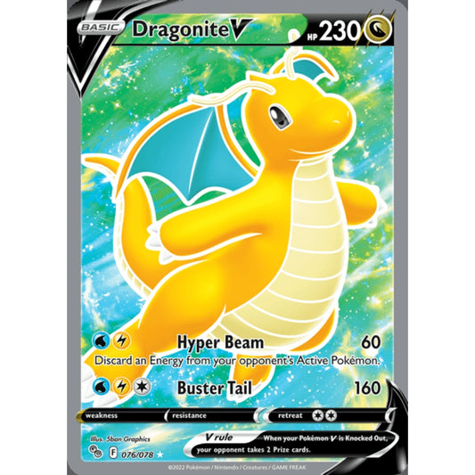 Dragonite V Full Art 076/078 Pokemon Card Game Pokémon Go