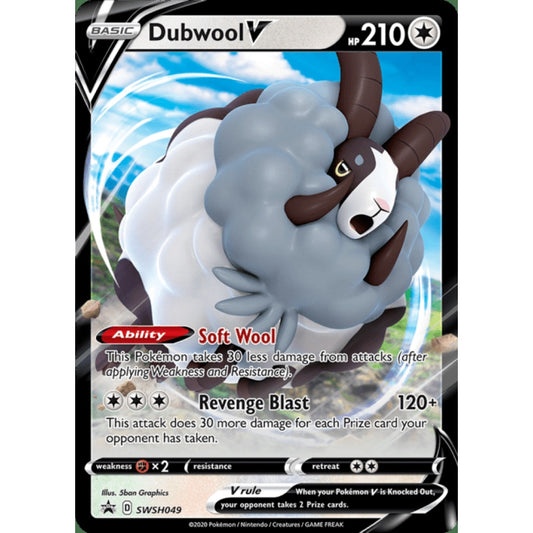 Dubwool V Black Star Promo SWSH049 Pokemon Card Game Sword & Shield Promos