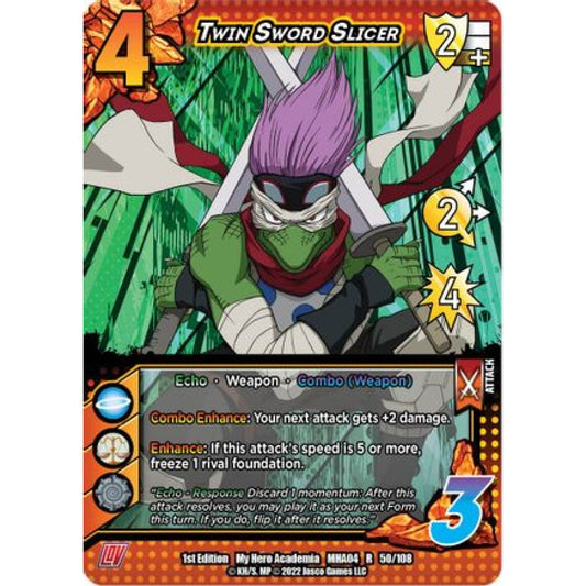 Twin Sword Slicer, 050/108, R, UniVersus, MHA04 League of Villains