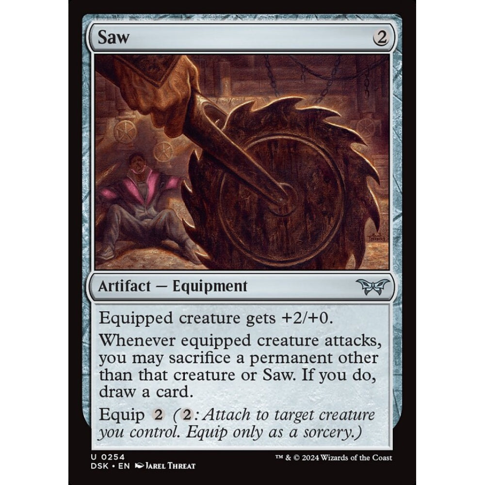 Saw, 254, uncommon, Magic: The Gathering, Duskmourn: House of Horror