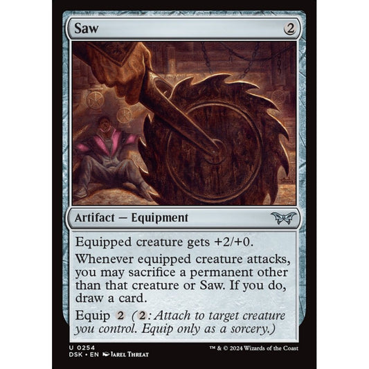 Saw, 254, uncommon, Magic: The Gathering, Duskmourn: House of Horror