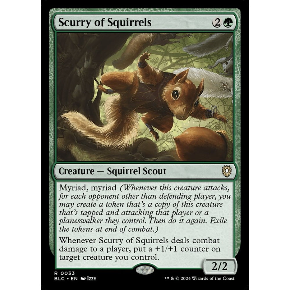 Scurry of Squirrels, 33, rare, Magic: The Gathering, Bloomburrow