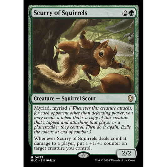 Scurry of Squirrels, 33, rare, Magic: The Gathering, Bloomburrow