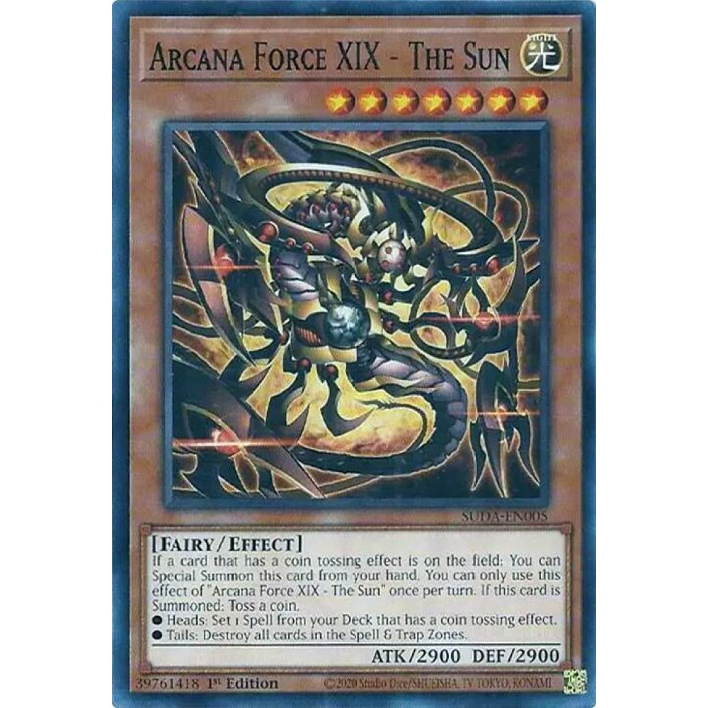 Arcana Force XIX - The Sun SUDA-EN005 Common Yu-Gi-Oh Supreme Darkness
