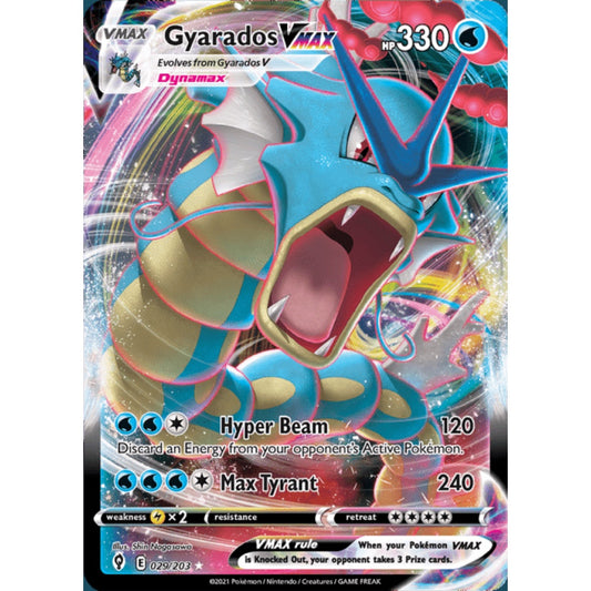Gyarados VMAX Ultra Rare 029/203 Pokemon Card Game Evolving Skies