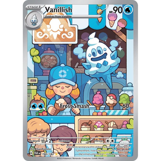 Vanillish Illustration Rare 190/182 Pokemon Card Game Paradox Rift