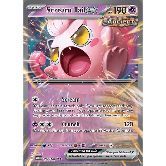 Scream Tail ex Double Rare 094/167 Pokemon Card Game Twilight Masquerade
